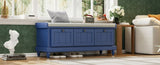 TREXM Classic Storage Bench with Cushioned Seat and Three Drawers for Entryway and Living Room N715P207812M