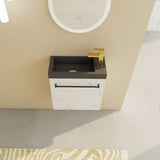 ZUN 20'' Floating Wall-Mounted Bathroom Vanity with Resin Sink & Soft-Close Cabinet Door 35739830