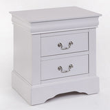 White 2-Drawer Nightstand B062P189242