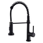 ZUN Commercial Black Kitchen with Pull Down Sprayer, Single Handle Single Lever Kitchen Sink W1932P172279