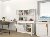 67.7" Tall Kitchen Can Storage Cabinet with 3 Adjustable Shelves, 2 Drawers and 1 Tilt Out W282P182326