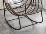 Outdoor Rattan Rocking Chair,Padded Cushion Rocker Recliner Chair Outdoor for Front Porch, Living 82268484