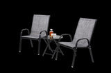 3 Piece Patio set, Outdoor Camping Chairs with Breathable Textilene Fabric, folding with steel W640P270188