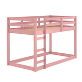 Pink Twin Loft Bed with Wooden Frame B062P189211