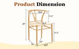 Wesborn Chair-Y-shaped Medieval Style Armchair for Dining Table, Woven Seat W2920P430783
