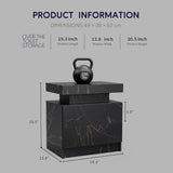 Nightstand LED Bedside Table Cabinet Lights Modern End Side with 2 Drawers for Bedroom W2178138741