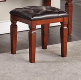 Luxurious Majestic Classic Cherry Color Vanity w Stool 3- Storage Drawers 1pc Bedroom Furniture B011111850