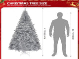 6 FT Pre-lit Artificial Christmas Tree, Hinged Xmas Pine Tree with 900 Branch Tips, 300 Lights and 95756366