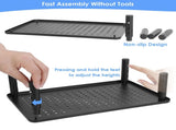 Adjustable Monitor Riser Stand, 3Level Height Adjustable Metal Monitor Stand with Ventilated Mesh 05957790