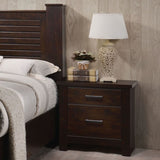 ZUN Mahogany 2-Drawer Nightstand B062P189069