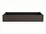 46" Outdoor Woven Raised Planter Box, Weather Resistant Rattan Garden Container with Adjustable Feet 80638867