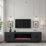 Radiance 94 inch Fireplace TV Stand, for TVs up to 100 inches, Black Finish B108P345212