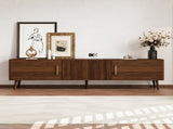 Mid Century TV Stand 2 Drawers, Media Console Table for TVs up to 80'', Entertainment Center N710P222772P