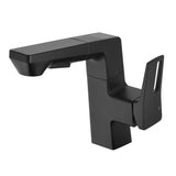 Matte Black Smart LED Bathroom Faucet - Temperature Digital Display, Pull Down Sprayer for RV and W1217P359395
