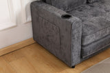 55"3 Fold Sofa,Convertible Futon Couch sleeper sofabed,Velvet linen fabric ,Perfect for Small W2791P306820