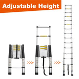 Telescoping Ladder 14.5FT, Telescopic Extension Ladder, Aluminum Alloy Folding Ladder Portable W2660P255610