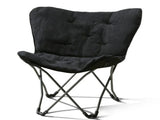 Micro Suede Fabric Butterfly Folding Chair, Black 89121815