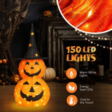 2pcs 3ft Halloween Collapsible Pumpkin Decorations 150 LED Lights 96752830
