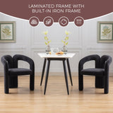 COOLMORE Contemporary Designed Velvet Fabric Upholstered Accent/Dining Chair /Barrel Side Chairs W395103721
