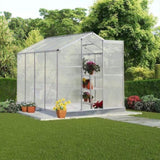 ZUN Polycarbonate Greenhouse,6'x 8' Heavy Duty Walk-in Plant Garden Greenhouse for Backyard/Outdoor 46754551