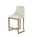 26"H Upholstered Counter Stool with Metal Base B035129476