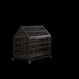 48 Inch Heavy Duty Dog Crate Wheels, Folding Metal Big Dog Cage for Large and Medium Dogs, Cage W347P295281