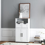 Farmhouse Storage Cabinet ,Versatile Double-Door Storage Cabinet with Adjustable Shelves - Perfect 68508936