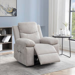 ZUN Power Recliner Chair with Adjustable Massage Function, Velvet Electric Power Chair for Elderly with W1998120239