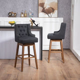 ZUN COOLMORE Bar Stools Set of 2 Counter Height Chairs with Footrest for Kitchen, Dining Room And 360 W395P164044