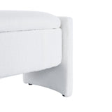 ZUN Elegant Long - shaped Storage Ottoman Bench of boucle material with Simple and Grand Design, White N769P227979W