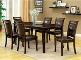 Transitional Dining Room Side Chairs Set of 2 Chairs only Dark Cherry / Espresso Padded Leatherette B01152300