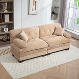 Two-seat Sectional Sofa Modular Deep Seat Sofa Couch Chenille Sofa Sleeper Comfy Upholstered W676P278753