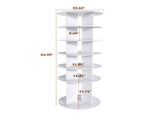 Rotating Shoe Rack Tower, 6-Tier Spinning Shoe Rack, Free Standing 360&deg Revolving Shoe Organizer, 56550516