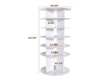 Rotating Shoe Rack Tower, 6-Tier Spinning Shoe Rack, Free Standing 360&deg Revolving Shoe Organizer, 56550516