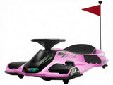 12V Pink Kids Electric Drift Go Kart Slow Start, Music, Colorful Lights 98813158