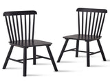 4 pieces of chair, black, rubber wood material, chair, solid wood chair, solid wood 96543419