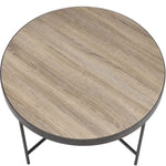 ZUN Weathered Grey Oak and Black Coffee Table B062P181353