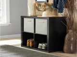 4 Cube Storage Organizer, Solid Black 63450327