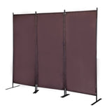 ZUN 6 Ft Modern Room Divider, 3-Panel Folding Privacy Screen w/ Metal Standing, Portable Wall Partition, W2181P163130