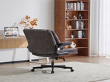 Criss Cross Legged Office Chair with Flip-Up Back Built-In Dynamic Airbag Lumbar Support, Wide Seat 48799744