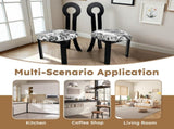 Dining Chairs Set of 2, Key-Design Home Chairs - Linen Upholstered Solid Wooden Dining Chairs with 42777696