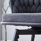 Two sets of rotating high-legged stools with breathable cotton and linen cushions, Dark gray seats W2920P281918