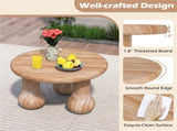 24" Round Mahogany Accent Table - Solid Wood, 110lbs Capacity, Indoor/Outdoor Use, Natural 66216560