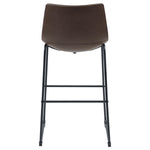 ZUN Brown and Black Armless Bar Stool B062P153515