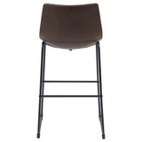 ZUN Brown and Black Armless Bar Stool B062P153515