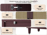 70" Rattan Buffet Cabinet with Storage, 4-Door Sideboard Buffet Cabinet with Adjustable Shelves for W757P279743