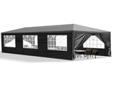 10'x30' Outdoor Party Tent with 8 Removable Sidewalls, Waterproof Canopy Patio Wedding Gazebo Black 43405824