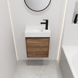 18 Inch Floating Small Bathroom Vanity With Single Sink, Suitable For Small Bathroom-BVB03018BRE W99966398