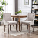 ZUN Furniture,Ultra Side Dining Chair,Thickened fabric chairs with neutrally toned solid wood legs, 17095092