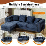 L Shaped Sectional Sofa , Convertible Storage Ottoman,Chenille ,Square W2108P191312